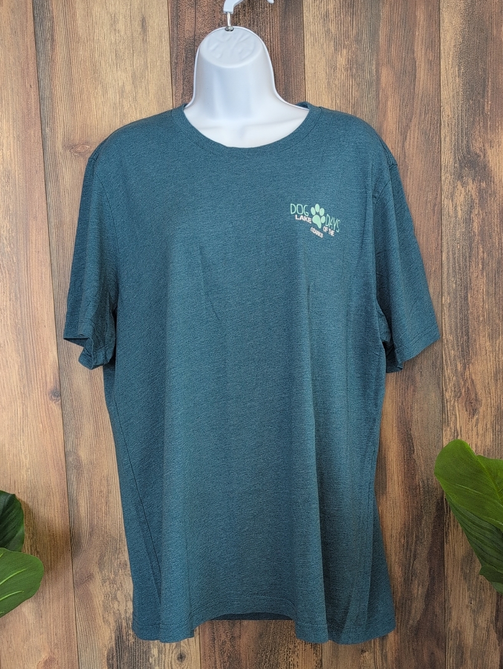 Lake of the Ozarks Short-Sleeve Crewneck T-Shirt in Teal Dog Days XL   AC147